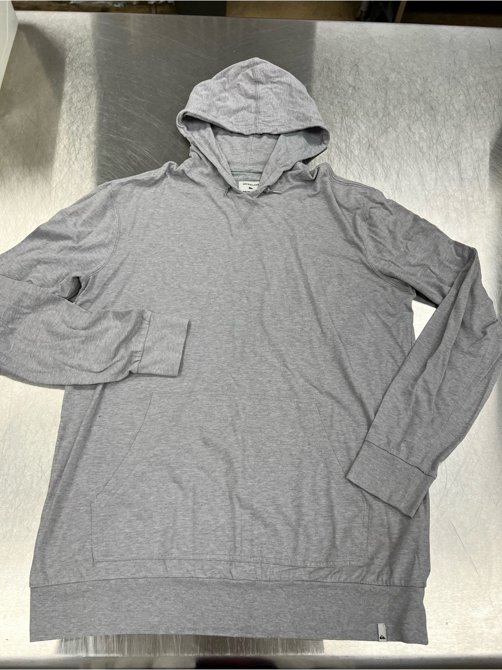 Quiksilver Heather Gray Hooded Long-Sleeve Tee Men’s XL